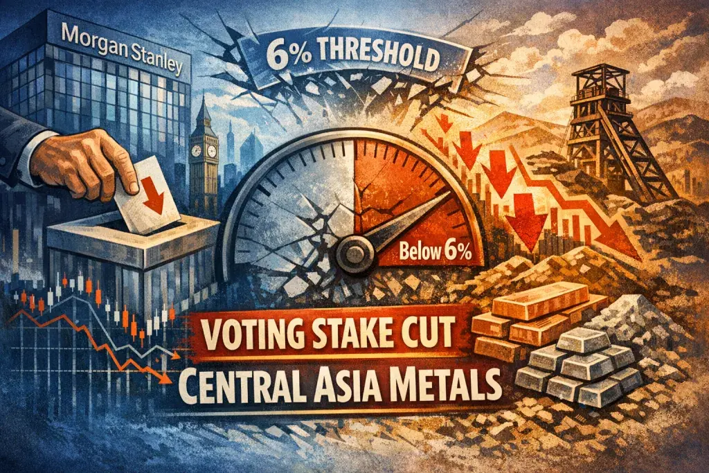 Morgan Stanley Trims Voting Stake in Central Asia Metals Below Key Threshold