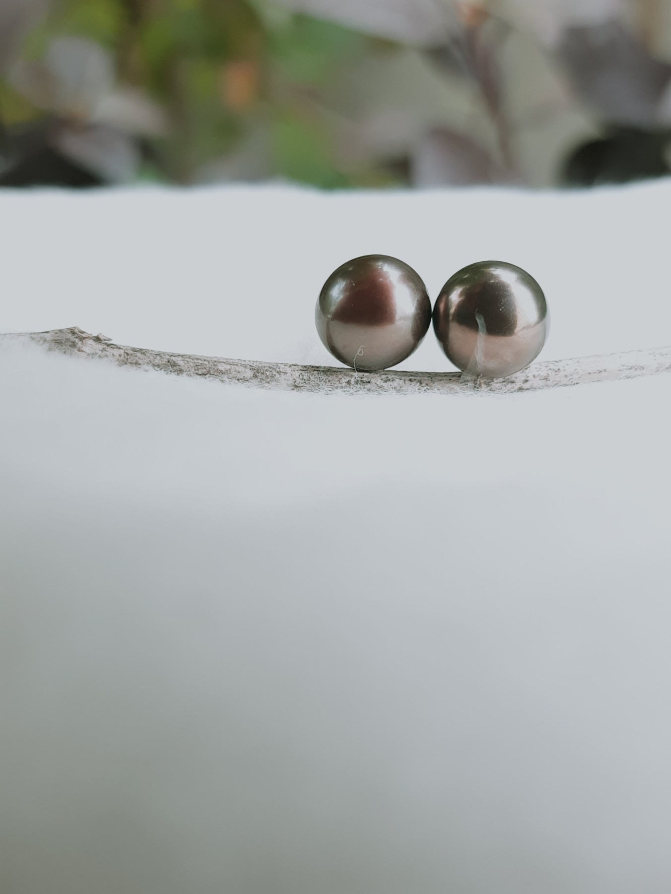 Silver Pearl Butterfly Earrings
